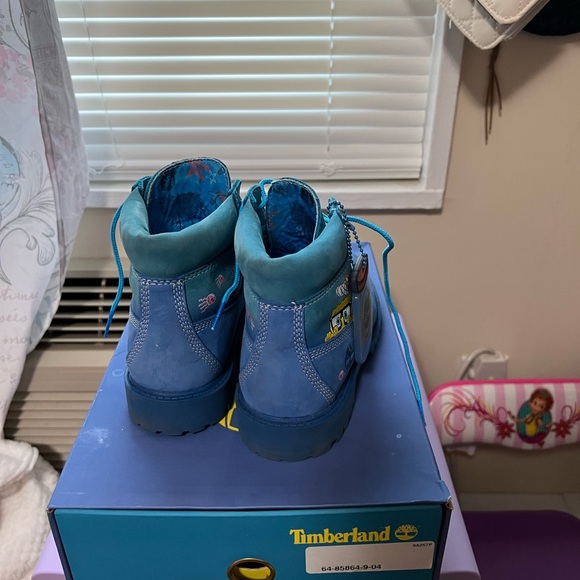 Timberland Other - Timberland Kids Aqua Blue Boots SpongeBob Limited Edition